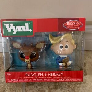 Funko NEW Vynl Rudolph and Hermey Figures - Red Nosed Reindeer Christmas